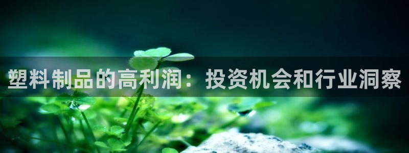 太阳成集团网站取款：塑料制品的高利润：投资机会和行业洞察
